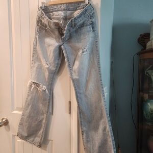 Distressed Light Wash Jeans